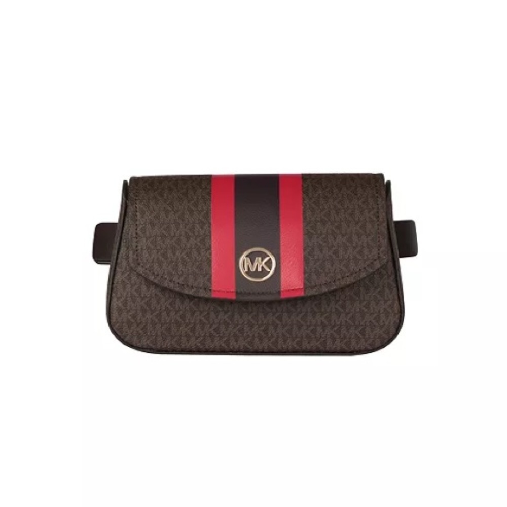 Michael Kors Women's Logo Striped Fanny Pack in L/XL